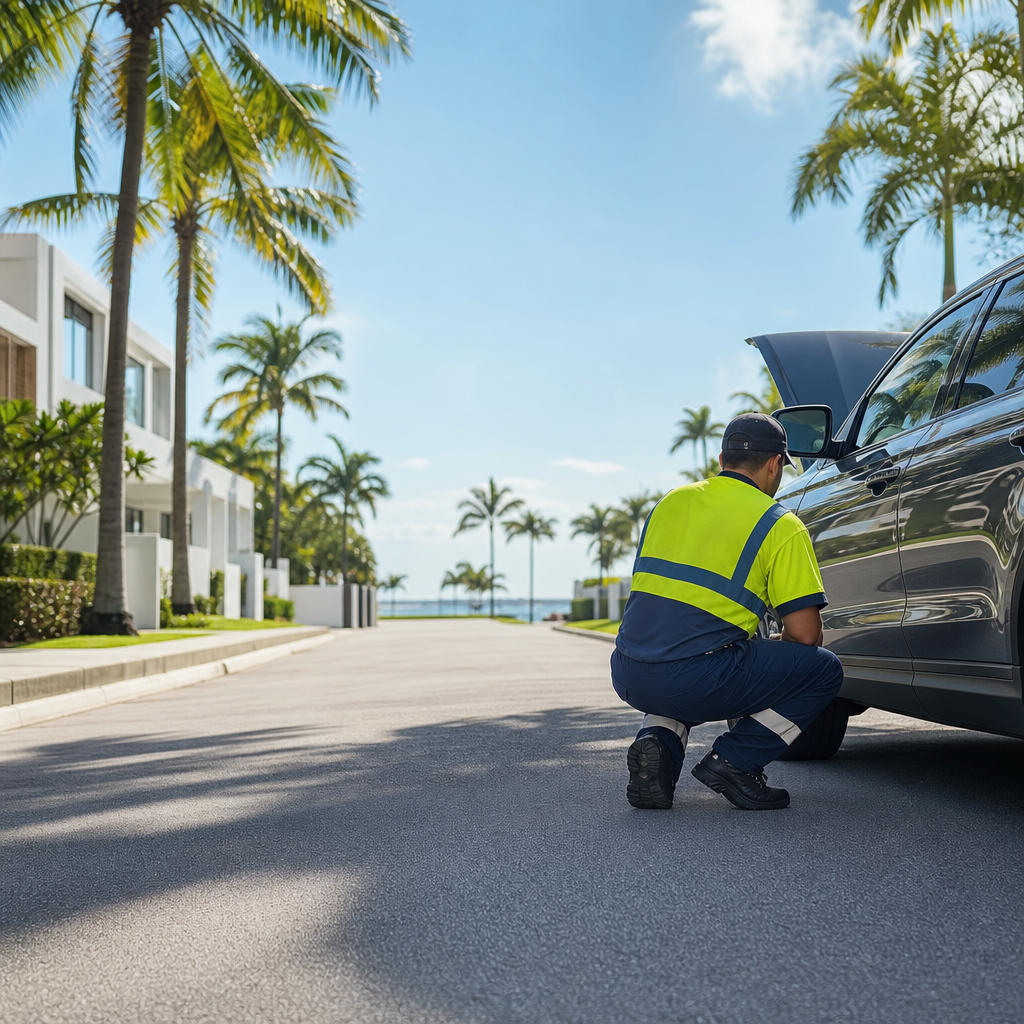 Driver Resources/smoke Or Steam Under Hood Stop Wait Or Call Tow — roadside assistance image in West Palm Beach